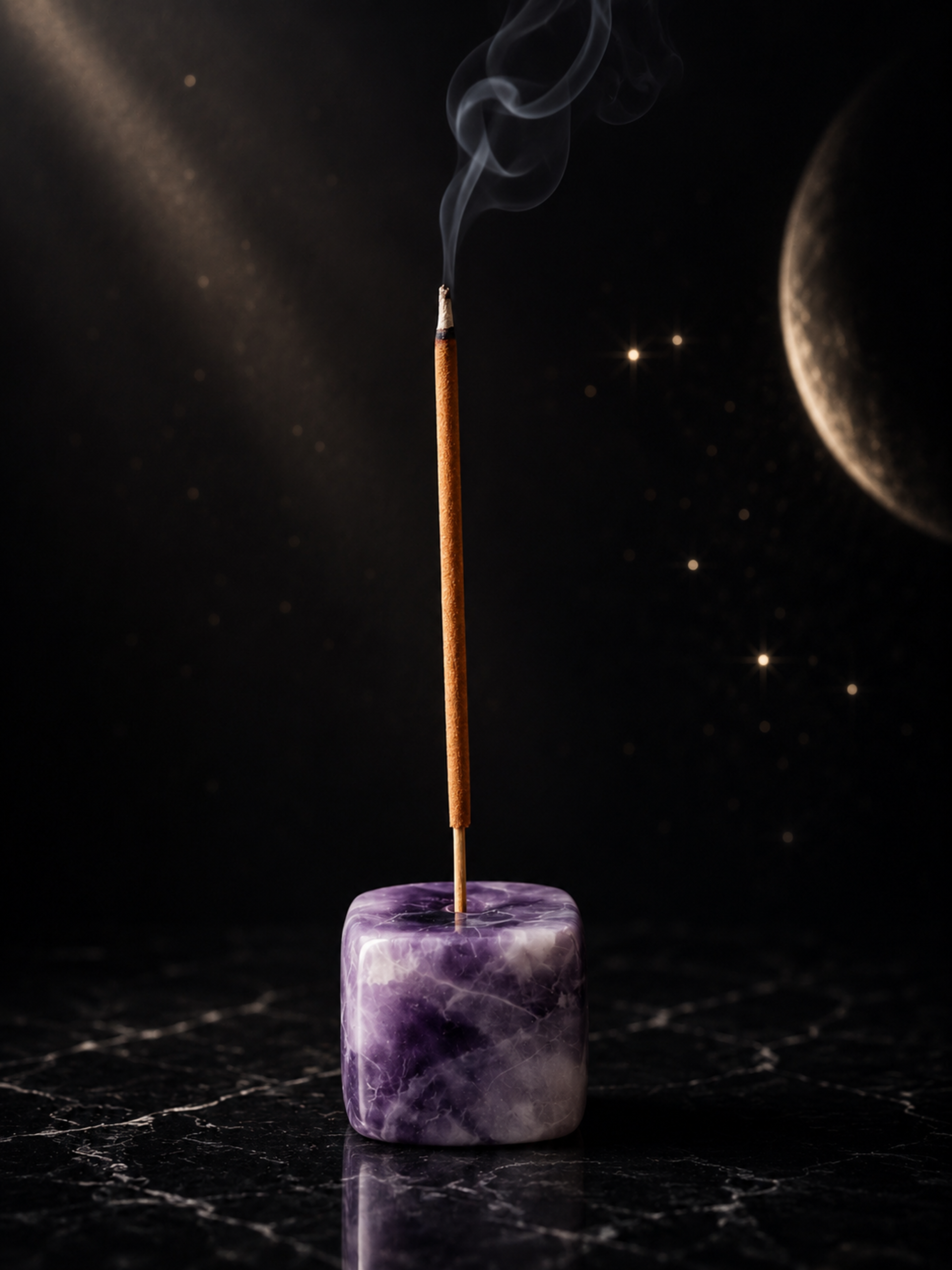 Crystal incense holder