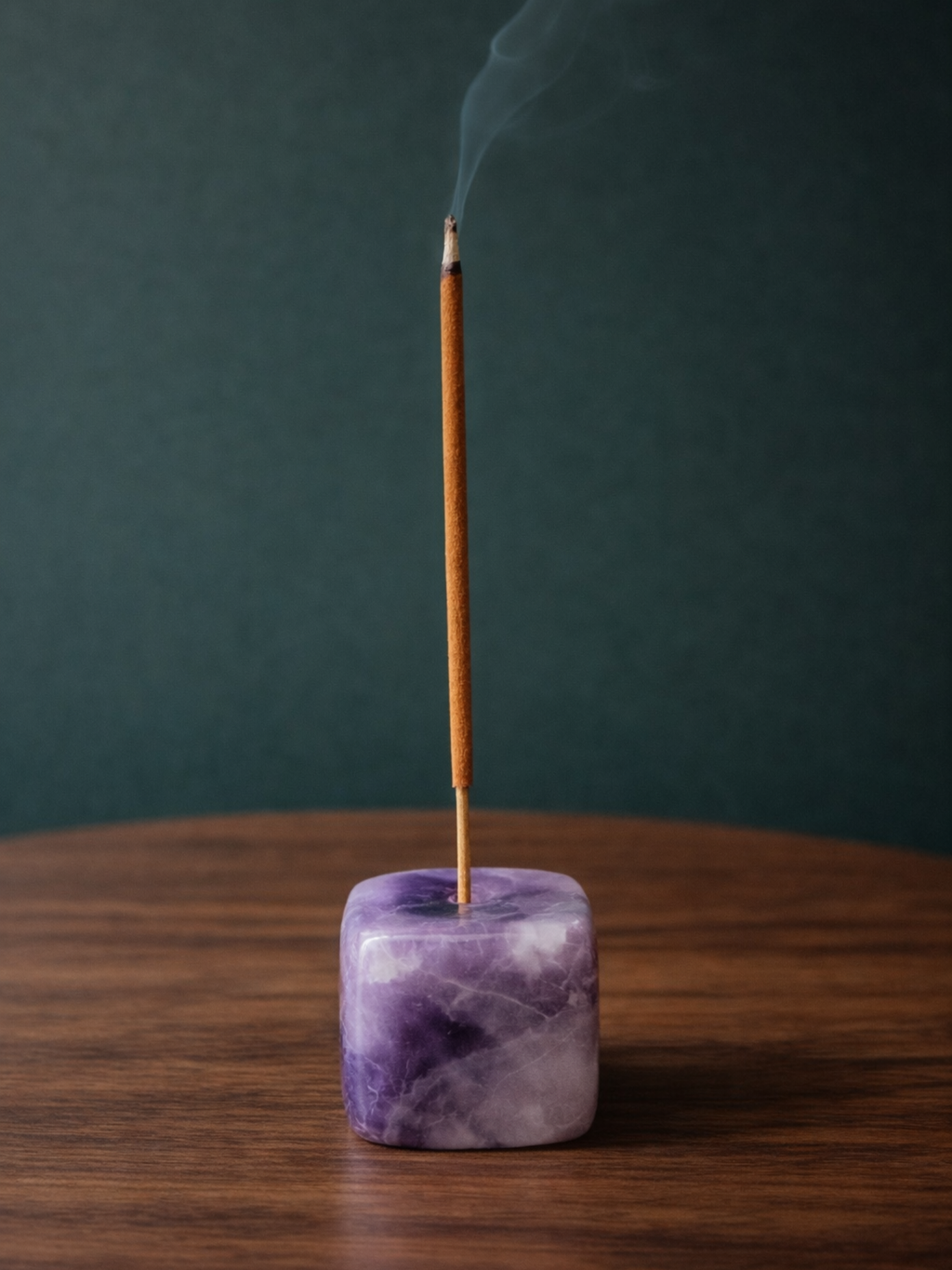 Crystal incense holder