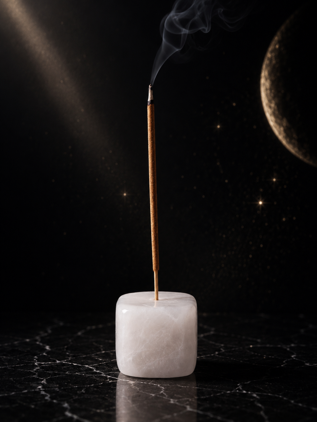 Crystal incense holder