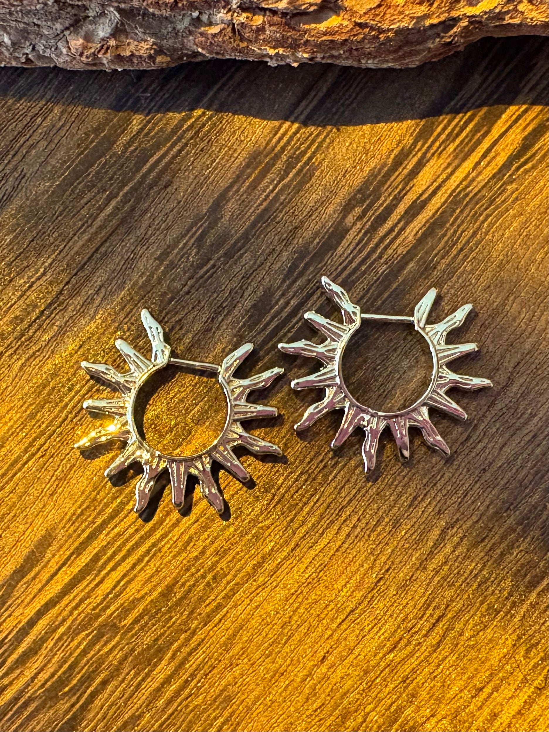 Sun Hoop Earrings
