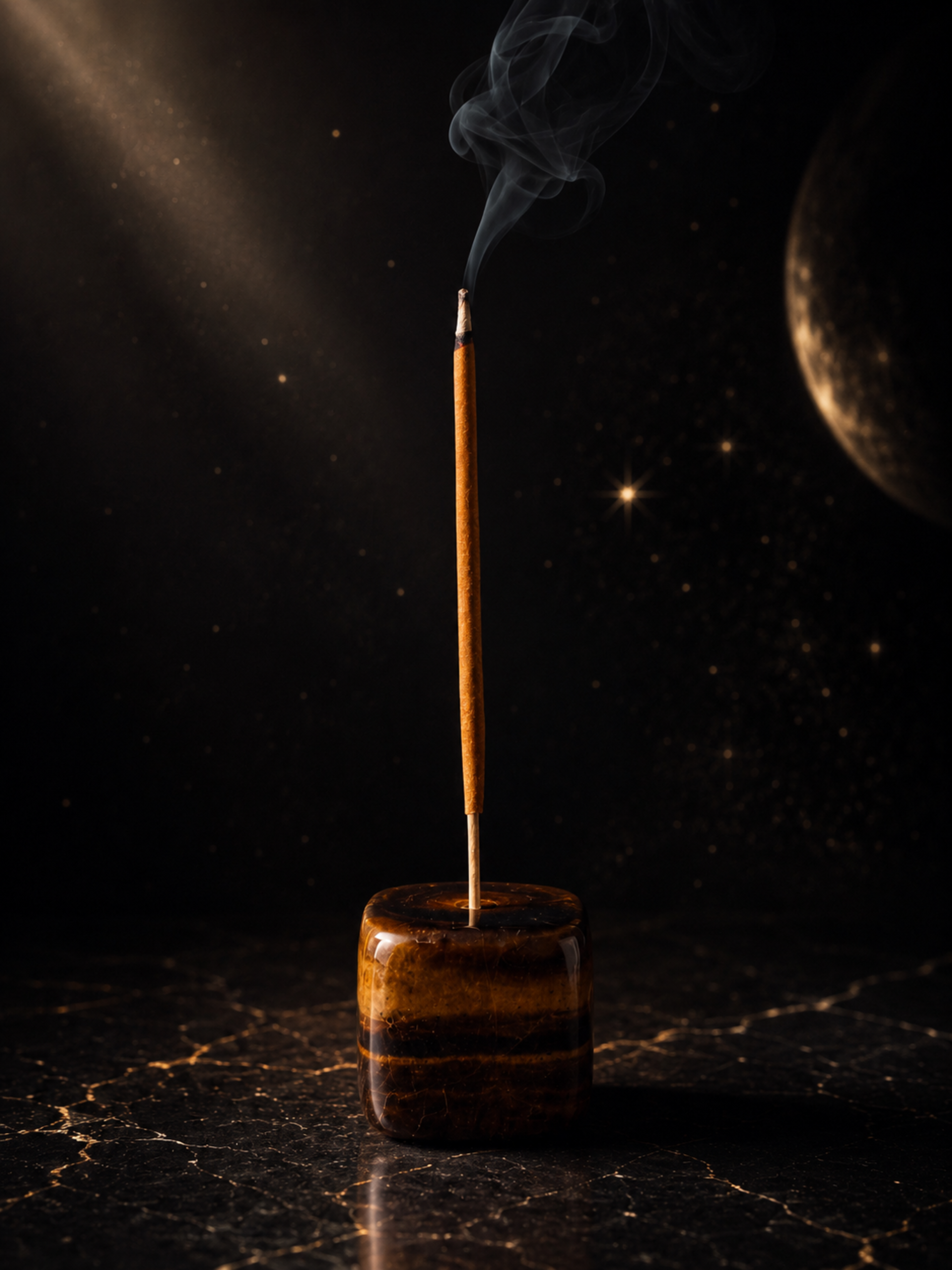 Crystal incense holder